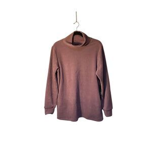 NWT mountain & Isles women’s purple 1/4 zip fleece with pockets S/L